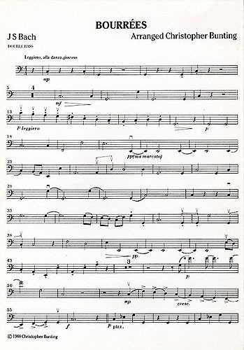 J.S. Bach: Bourrees (Double Bass Part)