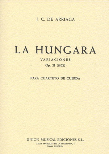 J.C De Arriaga: La Hungara Variaciones Op.23