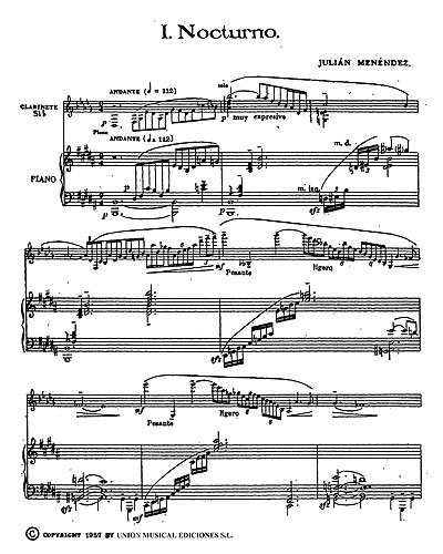 Menendez: Ocho Estudios for Clarinet