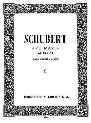 Franz Schubert: Ave Maria For Violin And Piano