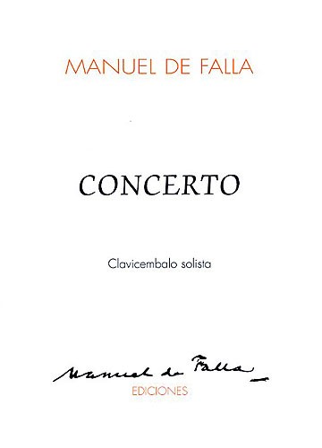 De Falla: Concerto For Harpsichord And 5 Instruments Solo Part