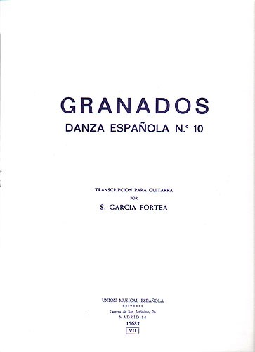 Granados Danza Espanola No.10 Melancolica (fortea) Gtr