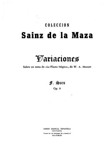 Fernando Sor: Variations On A Theme Of Mozart (Magic Flute)