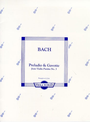 J.S.Bach: Preludio And Gavotte For Viola And Piano
