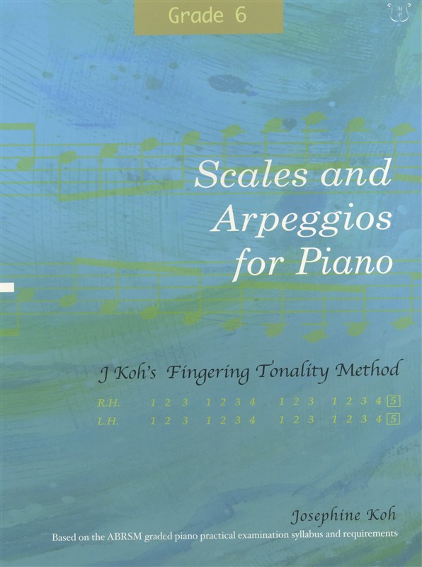 Josephine Koh: Scales And Arpeggios For Piano - Fingering Method (Grade 6)