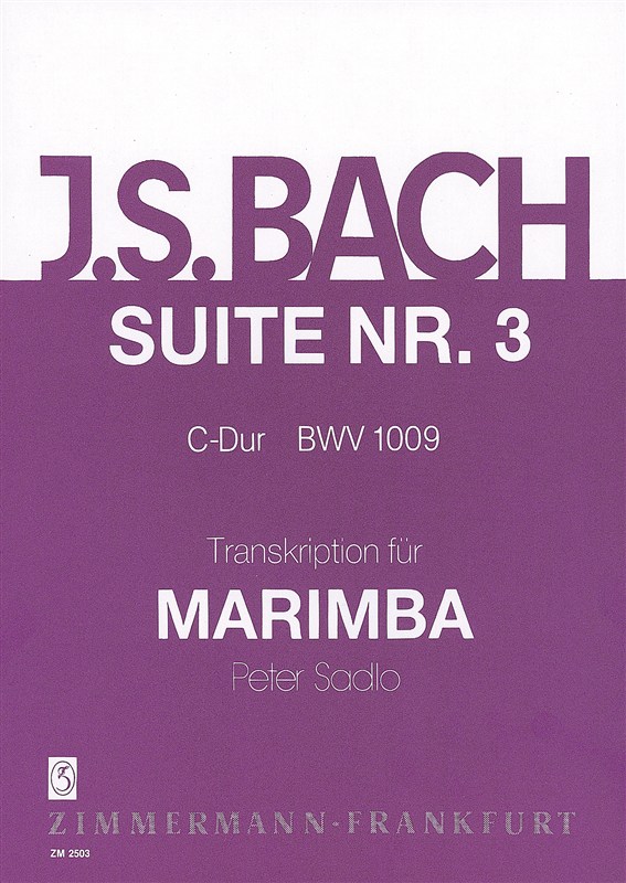 Bach, Js: Suite 3 Bwv 1009
