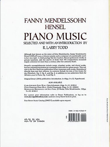 Fanny Mendelssohn Hensel: Piano Music