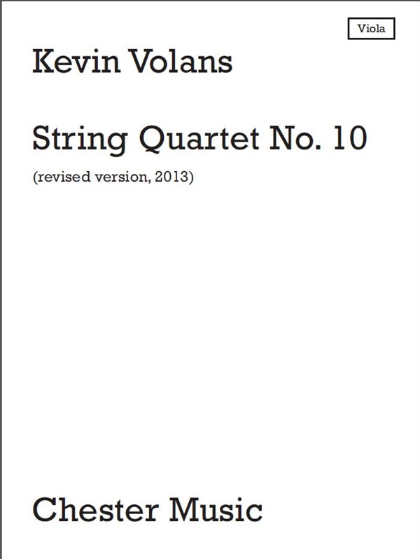 Kevin Volans: String Quartet No.10- Parts