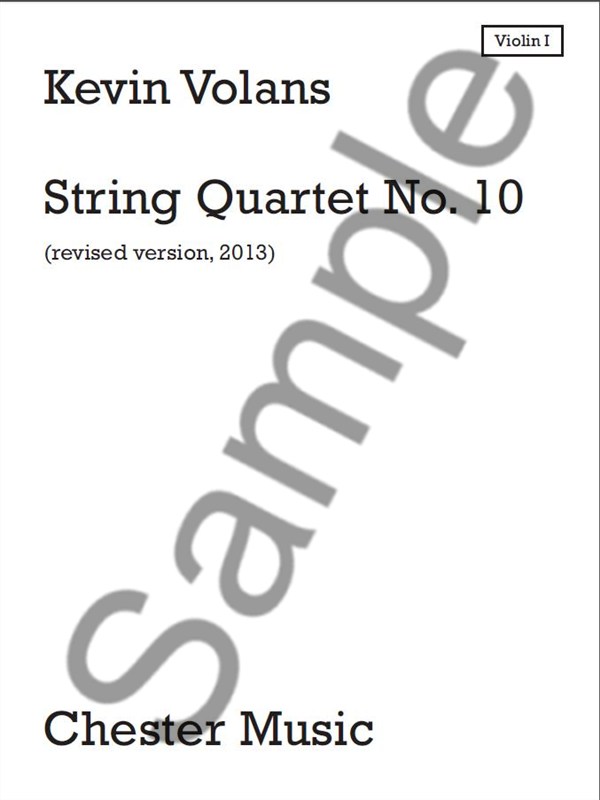 Kevin Volans: String Quartet No.10- Parts