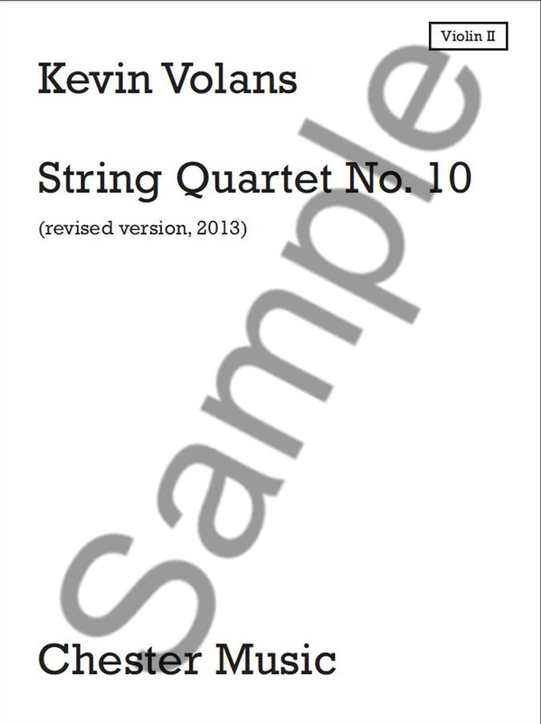 Kevin Volans: String Quartet No.10- Parts