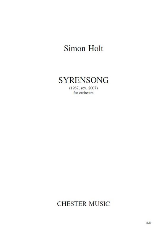 Simon Holt: Syrensong (Study Score)