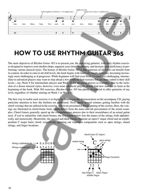 Rhythm Guitar 365: Daily Exercises For Developing, Improving And Maintaining Rhy