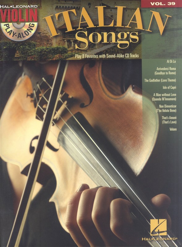 Play-Along Violin: Italian Songs- Volume 39