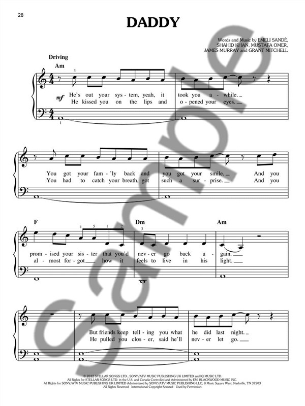Emeli Sandé: Our Version Of Events (Easy Piano)