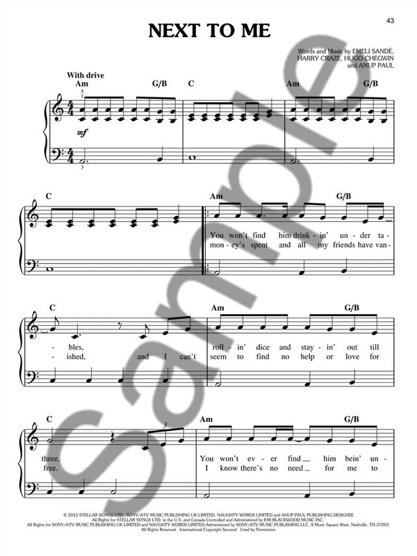 Emeli Sandé: Our Version Of Events (Easy Piano)