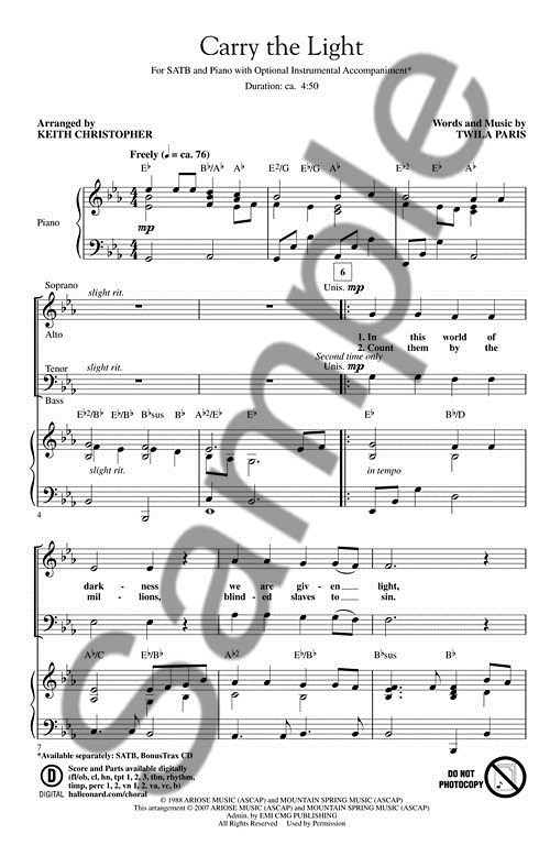 Carry the Light (SATB)