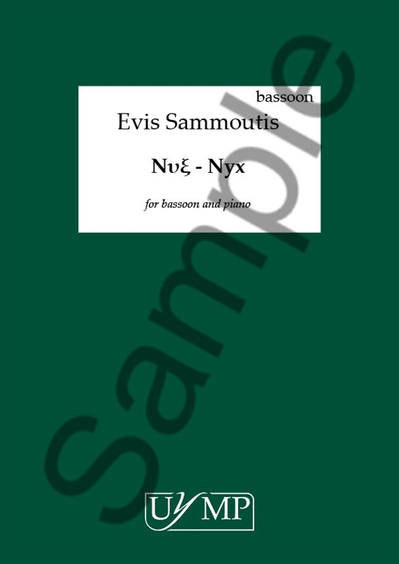 Evis Sammoutis: 'Νυξ - Nyx' (Score And Parts)