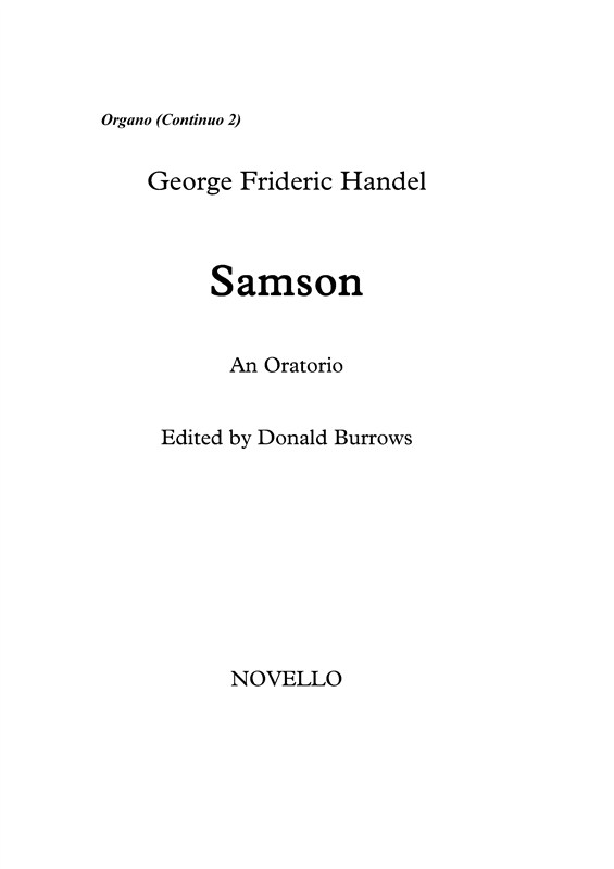 G.F. Handel: Samson (Organ Part)