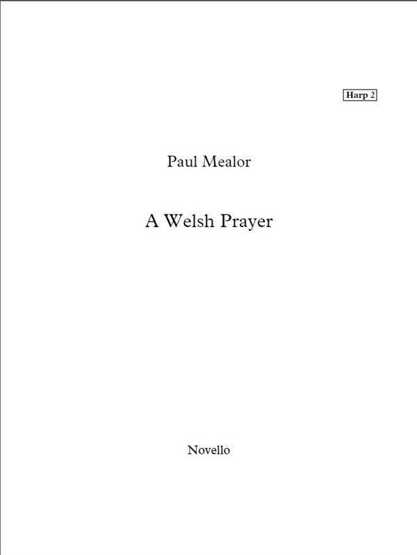 Paul Mealor: A Welsh Prayer (Harp Parts)