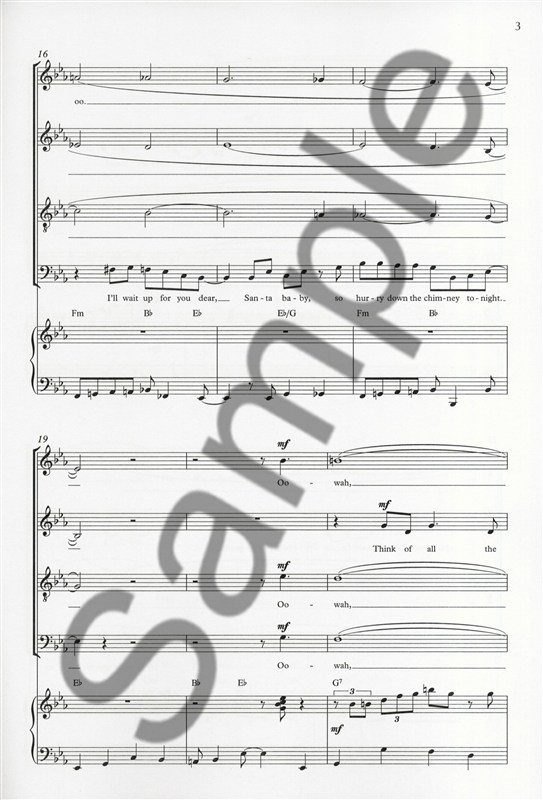 Eartha Kitt: Santa Baby - SATB/Piano