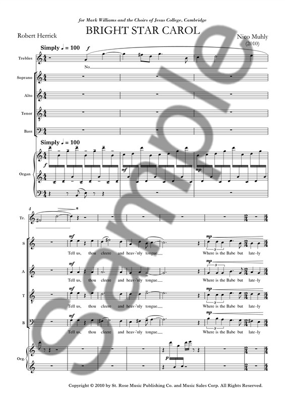 Nico Muhly: Bright Star Carol