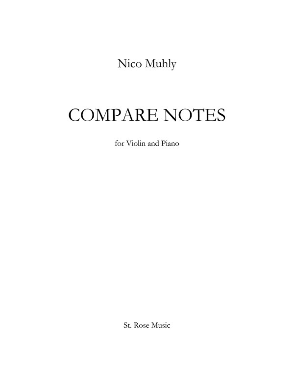 Nico Muhly: Compare Notes