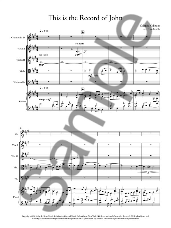Nico Muhly: Gibbons Suite (Score/Parts)