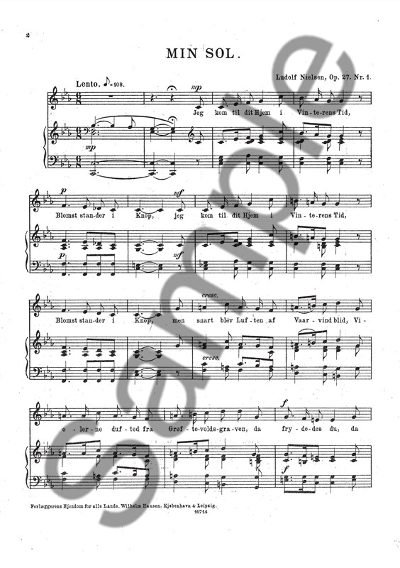 Ludolf Nielsen: Min Sol Op. 27 Nr. 1