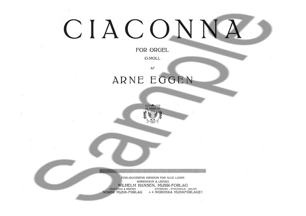 Arne Eggen: Ciaconna