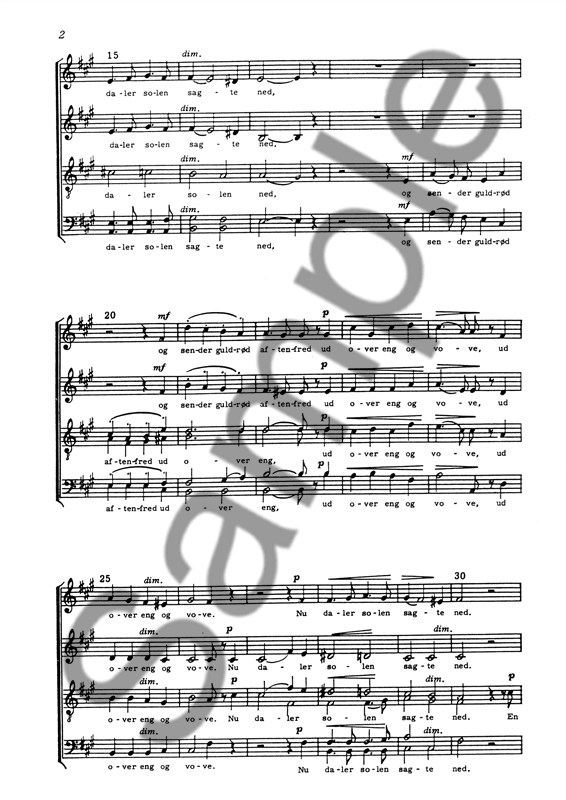 Niels W. Gade: Ved Solnedgang Op.46 (Chorus Score)