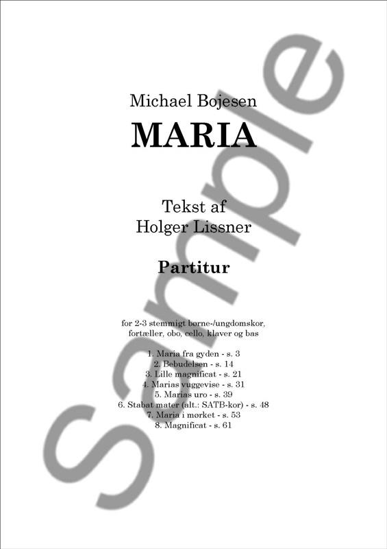 Michael Bojesen: Maria