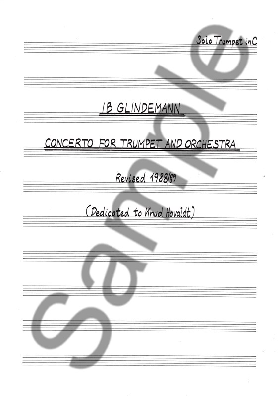 Ib Glindemann: Concerto For Trumpet And Orchestra (Solo Trumpet)