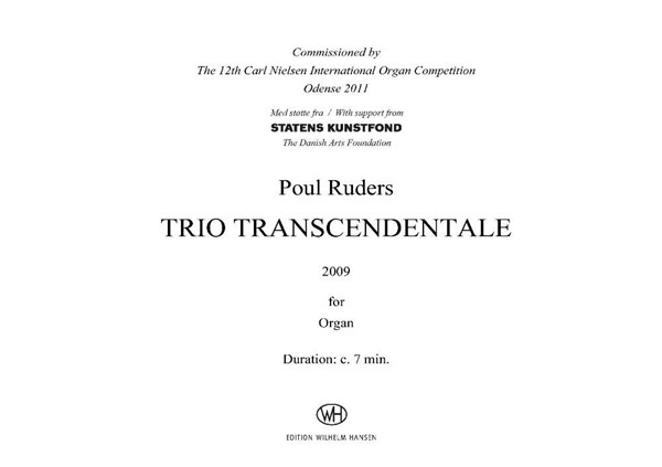Poul Ruders: Trio Transcendentale