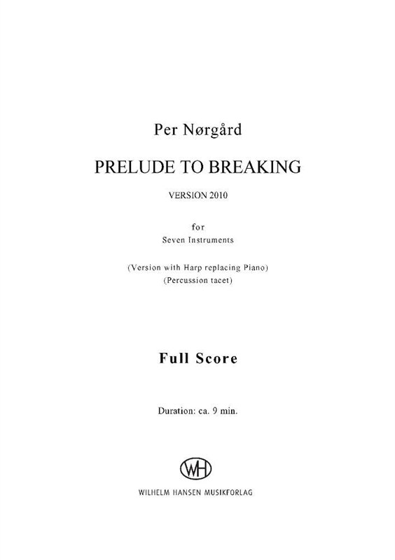 Per Nrgrd Prelude To Breaking (Score) Vers. 2010