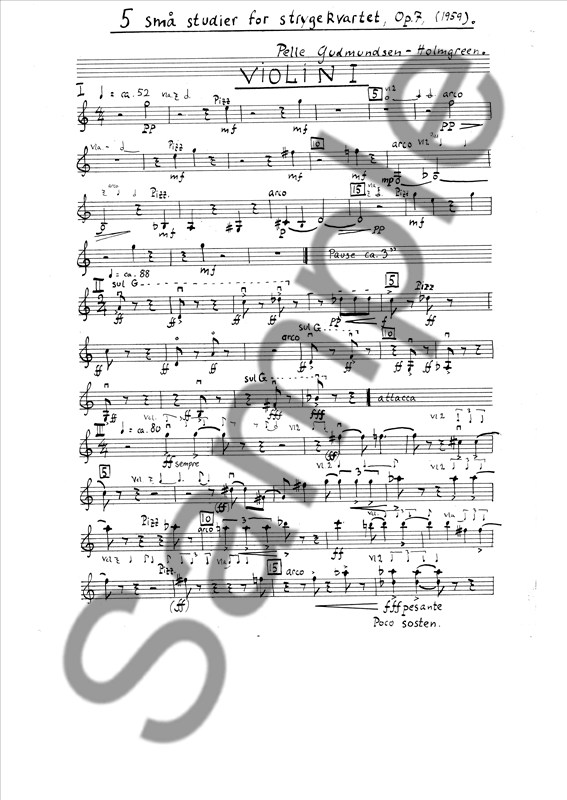 Pelle Gudmundsen - Holmgreen: String Quartet No.6