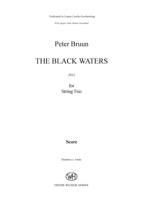 Peter Bruun: The Black Waters (Score)