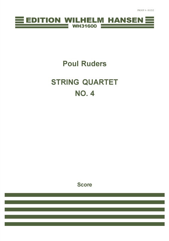 Poul Ruders: String Quartet No.4 (score)