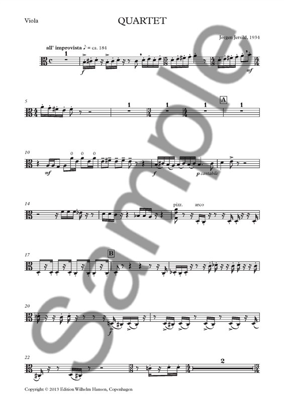 Jørgen Jersild: Quartet (Parts)