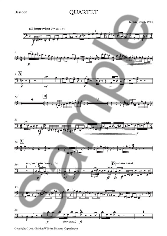 Jørgen Jersild: Quartet (Parts)