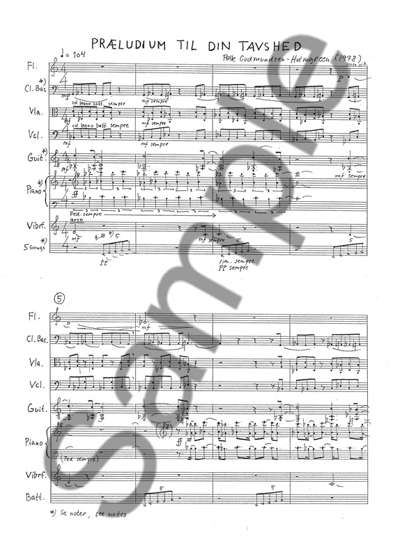 Prelude To Your Silence (Score)