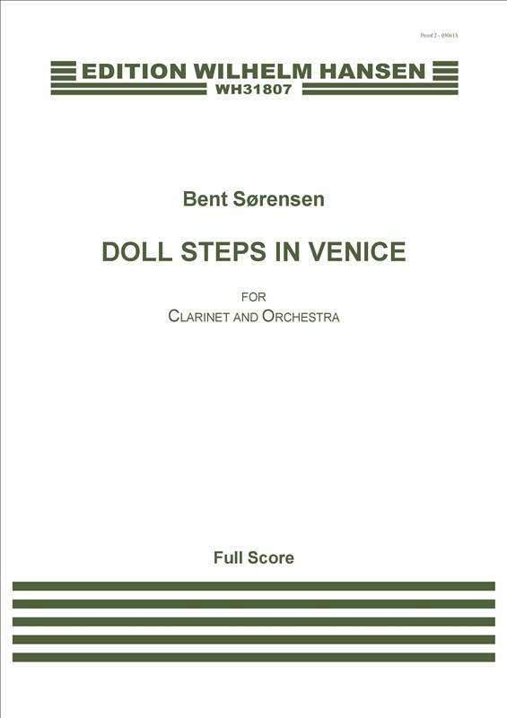 Bent Sørensen: Doll Steps In Venice (Full Score)