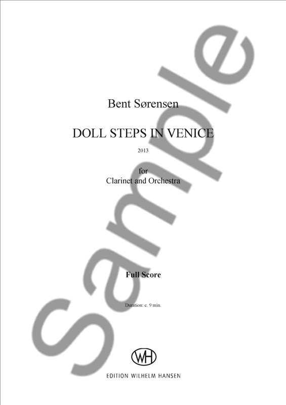 Bent Sørensen: Doll Steps In Venice (Full Score)
