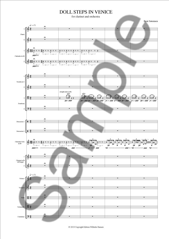 Bent Sørensen: Doll Steps In Venice (Full Score)