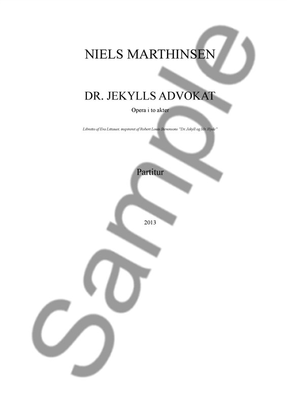 Niels Marthinsen: Dr. Jekylls Advokat (Score)