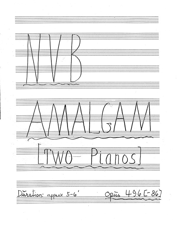 Niels Viggo Bentzon: Amalgam Op. 496 For 2 Pianos