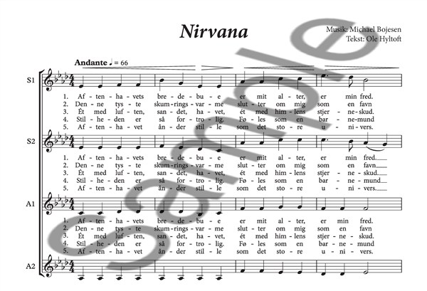 Michael Bojesen: Nirvana (SSAA)
