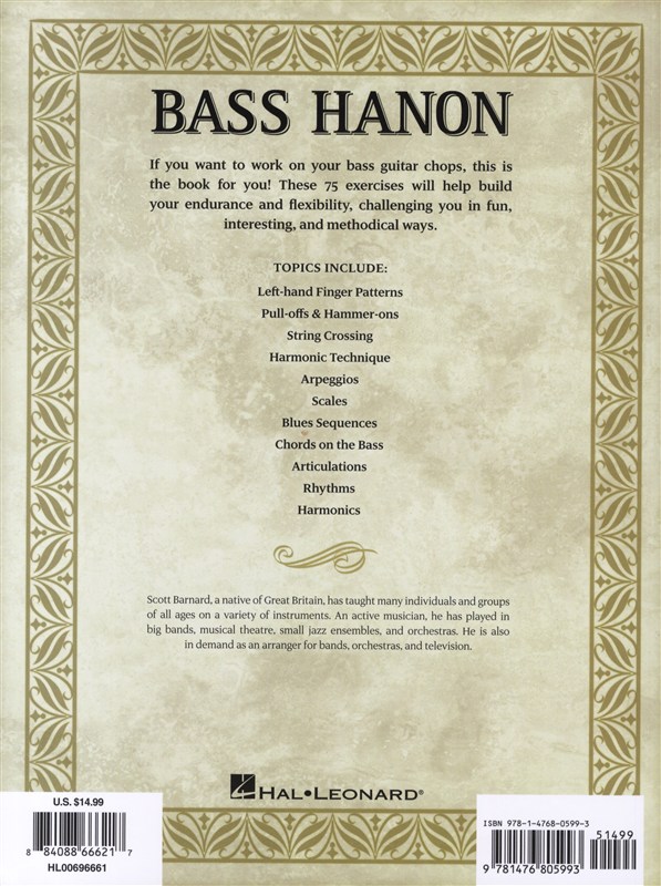Bass Hanon: 75 Exercises To Build Endurance And Flexibility For Bass Guitar Play