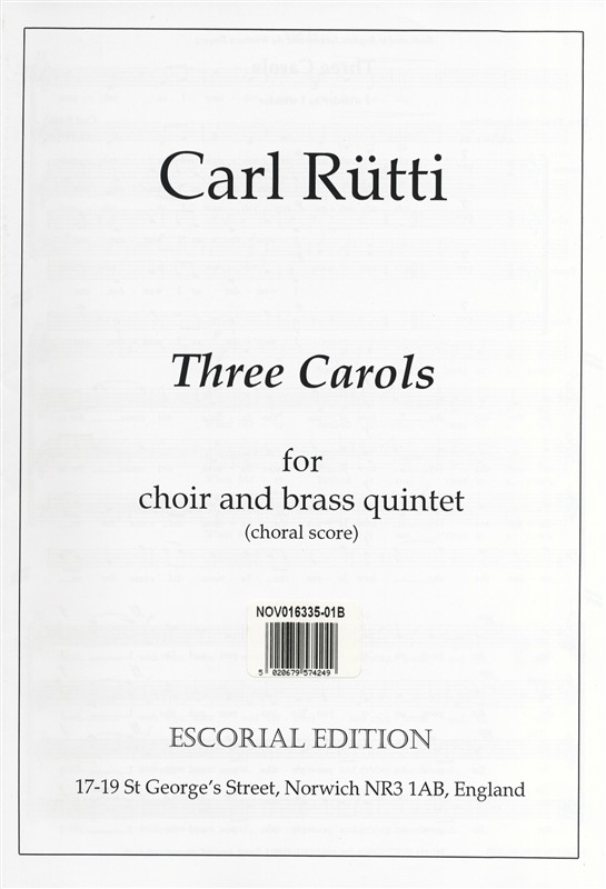 Carl Rtti: Three Carols (SATB/Organ)