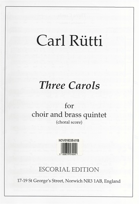 Carl Rütti: Three Carols (SATB/Organ)