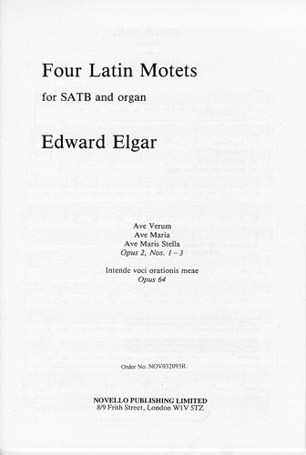 Edward Elgar: Four Latin Motets